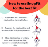 SISXSO Pet Hat | Antler Buffalo Check (Large) | Festive Christmas Holiday Accessory for Dogs/Cats | Holiday Pet Hat | SnugFit Sliding Toggles for Fit