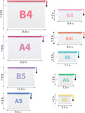 SISXSO 18 Pack 8 Sizes Mesh Pouch, 9 Colors, Waterproof Zipper File Bags Document Multipurpose Travel Bags for Office Supplies Cosmetics Travel Accessories