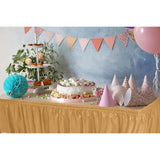 SISXSO Table Skirt, 29 in x 14 ft - Plastic Tableskirt, Disposable, Reusable, Rectangular Tablecloth Skirt (1 Pack)
