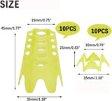 Tees de golfe de plástico, 20 Tees de simulador de golfe para casa, Tees de golfe para ambientes internos e externos, treinamento prático, Tees de tapete de golfe para grama de inverno e campo de golfe, pacote com 10 altos e 10 pequenos 