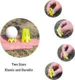 Tees de golfe de plástico, 20 Tees de simulador de golfe para casa, Tees de golfe para ambientes internos e externos, treinamento prático, Tees de tapete de golfe para grama de inverno e campo de golfe, pacote com 10 altos e 10 pequenos 