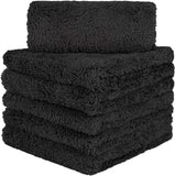 SISXSO 16"x16" Pack of 6 Microfiber Towels for Cars, Car Drying Wash Detailing Buffing Polishing Towel with Plush Edgeless Microfiber Cloth, 450 GSM