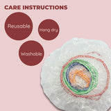 Capas de tigela reutilizáveis ​​Culinary Elements com elástico, capa de plástico para armazenamento de alimentos para sobras: 12 capas de tigela 