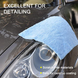 SISXSO 16"x16" Pack of 6 Microfiber Towels for Cars, Car Drying Wash Detailing Buffing Polishing Towel with Plush Edgeless Microfiber Cloth, 450 GSM