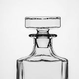 SISXSO Square 26oz Whiskey Decanter with Glass Stopper