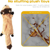 SISXSO Dog Squeaky Toys, No Stuffing Plush Dogs Chew Toy for Small Medium Large Breed Chewer Squeak Stimulation Pets Suppies Tough Durable Puppy Teething Chewing Aggressive Interactive Birthday Gifts