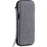 Estojo rígido para lápis atualizado para adultos, estojo durável para caneta com zíper - preto 