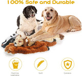 SISXSO Dog Squeaky Toys, No Stuffing Plush Dogs Chew Toy for Small Medium Large Breed Chewer Squeak Stimulation Pets Suppies Tough Durable Puppy Teething Chewing Aggressive Interactive Birthday Gifts