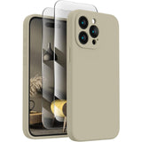 Capa de telefone macia para 15 Pro, capa de telefone de silicone atualizada [proteção de câmera] com [2 protetores de tela], forro de microfibra macio anti-riscos por dentro 