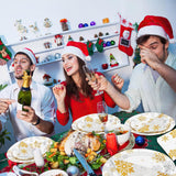 SISXSO 150 PCS Christmas Paper Plates and Napkins Set, Serve 50 Guests Christmas Snowflake Paper Plates, 9" Dinner Plates 7" Dessert Plates Napkins Disposable Tableware Set for Christmas Party Supplies