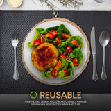 Suporte de prato de papel de bambu de 10 polegadas (4 unidades) - Pratos de carregador naturais reutilizáveis ​​de vime para serviços pesados 