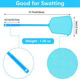 Mata-moscas, pacote com 5 mata-moscas manual de plástico resistente, mata-moscas de cabo longo, mata-moscas grandes que funcionam em ambientes internos e externos (multicolorido) 