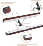 Cabides de madeira para calças - Cereja, pacote com 10 unidades 
