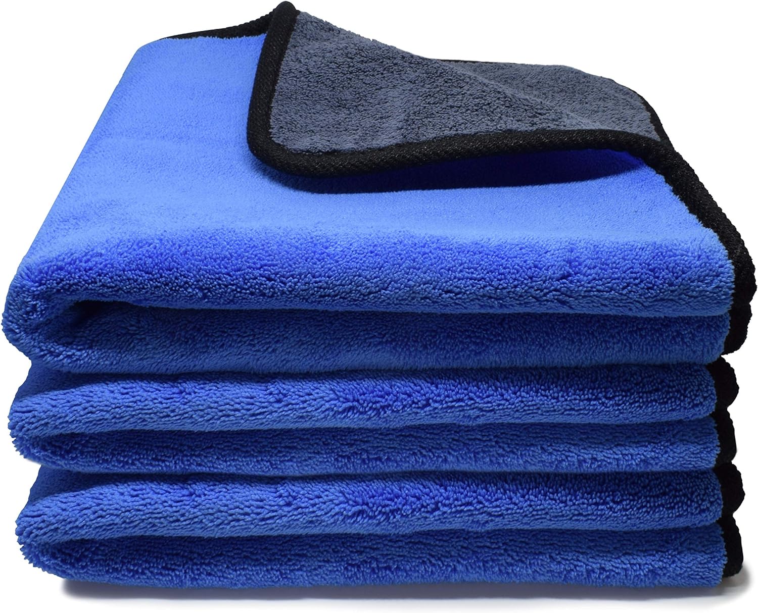 SISXSO Microfiber Towels for Cars 3 Pieces 500 GSM polishing Cleaning Home, car and Motorbike - 12 x 12 Inches (30x30cm)