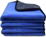 SISXSO Microfiber Towels for Cars 3 Pieces 500 GSM polishing Cleaning Home, car and Motorbike - 12 x 12 Inches (30x30cm)