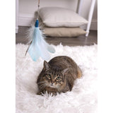SISXSO Frisky Flyer Feather Wand Cat Toy, Extendable Up to 24"