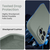 Capa de telefone macia para 15 Pro, capa de telefone de silicone atualizada [proteção de câmera] com [2 protetores de tela], forro de microfibra macio anti-riscos por dentro 