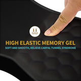 Mouse Pad Suporte de Pulso com Design de Massagem, Apoio de Pulso Alívio da Dor Mousepad com Espuma de Memória e Base Antiderrapante, Mouse Pads para Mouse Sem Fio e Mesa (12x8 polegadas, Preto) 