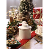 SISXSO French Butter Dish - Butter Crock for Counter with Water Line for Fresh Spreadable Butter - French Butter Keeper with Lid - Housewarming Gift For The One Who Has It All - White