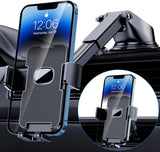 Suporte de telefone para carro para iPhone [Sucção poderosa] Suporte de telefone para painel de carro, para-brisa, ventilação de ar, acessórios universais [Capas grossas amigáveis] Suporte de telefone celular para automóvel, adequado para smartphone 