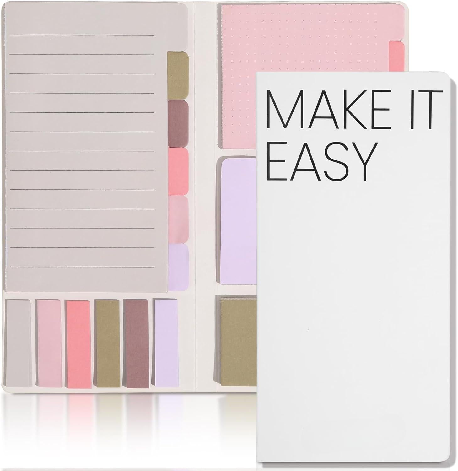 SISXSO Sticky Notes Set, Divider Sticky Notes 410 Packs Planner Sticky Note Dividers Tabs with Color Coding for School Supplies, Office Supplies, Book Notes