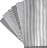 SISXSO Premium Kitchen,Hand Towels (20”x 28”, 6 Pack) Large Cotton, Dish, Flat & Terry Towel Highly Absorbent Tea Towels Set with Hanging Loop Gray