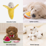 SISXSO Dog Squeaky Toys, Plush Small Dog Toys for Dogs, Stuffed Dog Toys with Squeakers,12 pcs Puppy Toys with a Carrying Bag for Small Medium Size Dogs