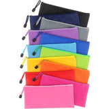 SISXSO 12 Pack Zipper Pencil Pouch Pencil Bags, Zipper Pencil Pouches Bulk, Waterproof Pencil Case, for Organizing Storage Office Supplies Bills Cosmetics Travel Accessories
