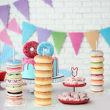 Suporte para donuts de acrílico, pacote com 4 unidades, torre de exibição de bagels transparente para mesa de sobremesas, suporte para donuts para aniversário, casamento, chá de bebê, Natal, festa 
