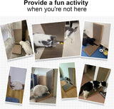 Arranhador para gatos, 26,8 polegadas em forma de L, almofada para arranhar gatos, montada na parede, papelão para arranhar gatos com bola de brinquedo para gatos internos, tamanho grande 